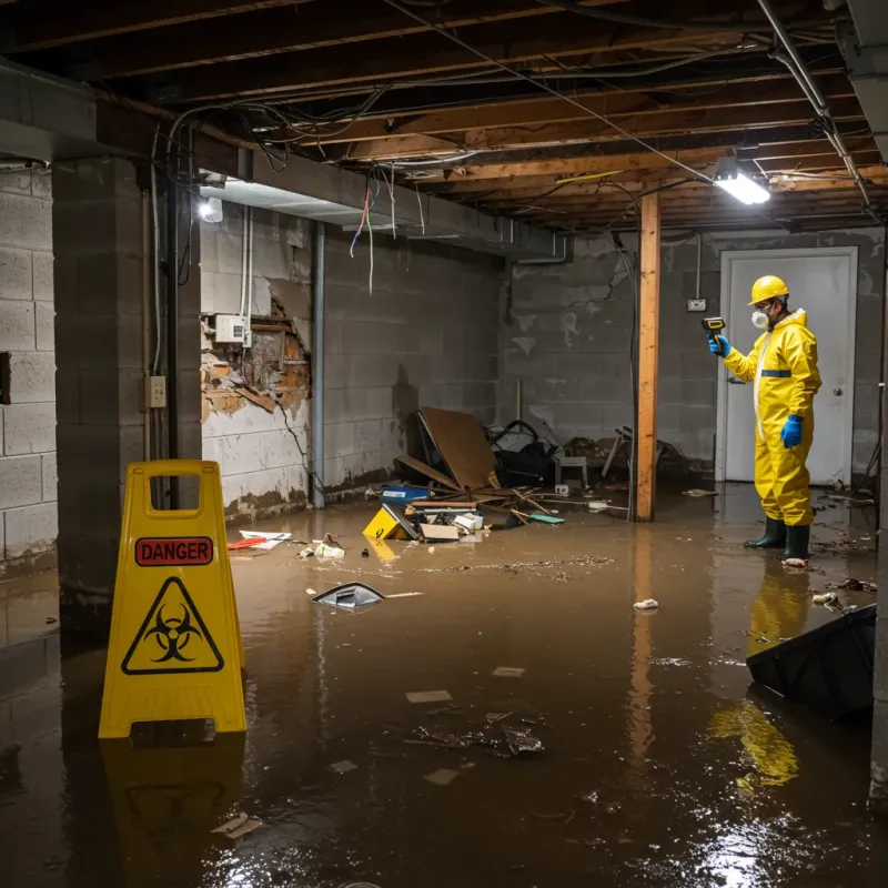 Flooded Basement Electrical Hazard in Lake Isabella, CA Property