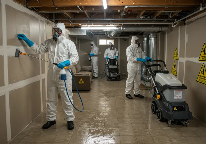 Basement Moisture Removal and Structural Drying process in Lake Isabella, CA